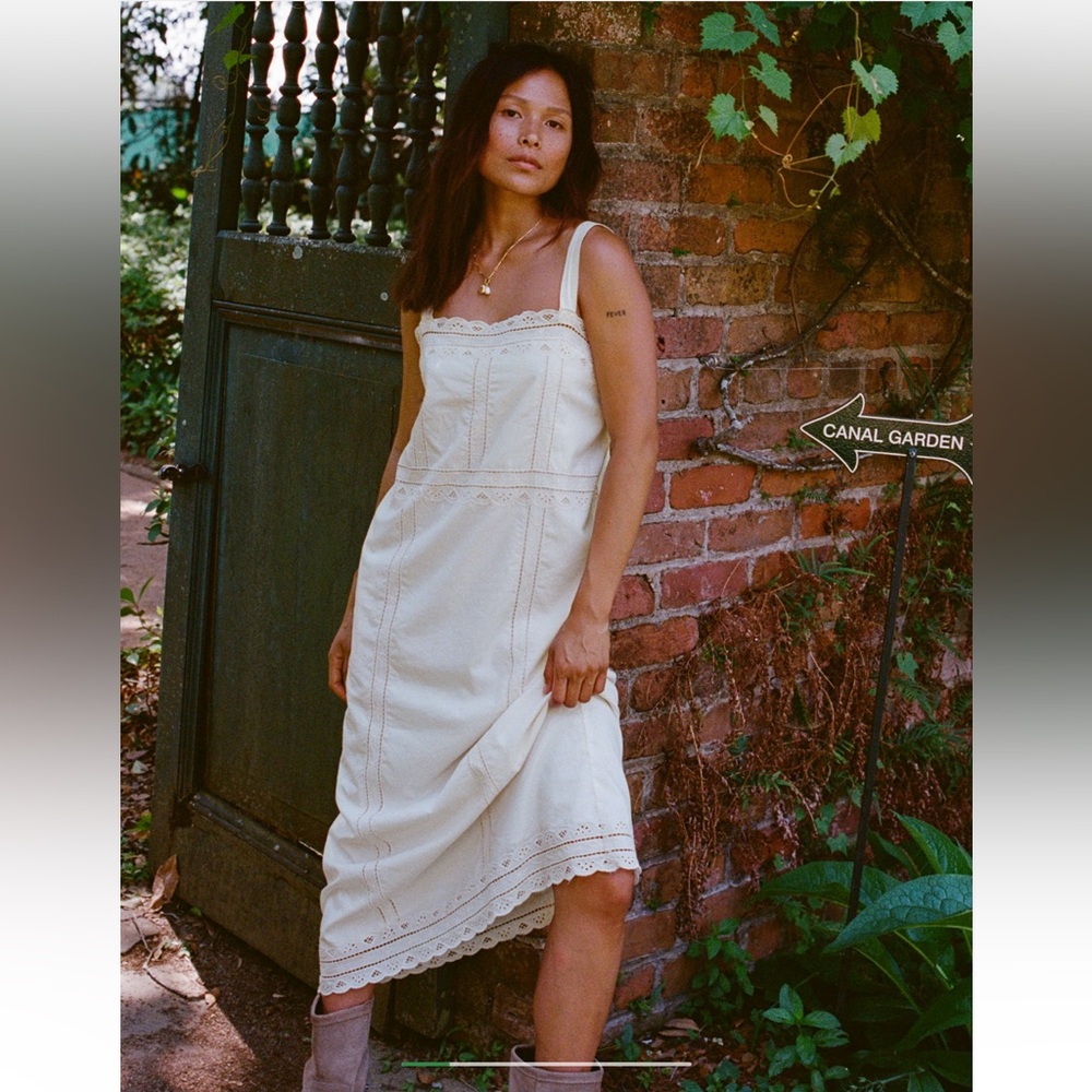 Aerie’s Neutral Embroidered Midaxi Dress